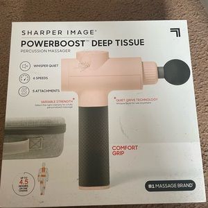 Sharper Image PowerBoost Deep Tissue Percussion Massager - Pink and Black
